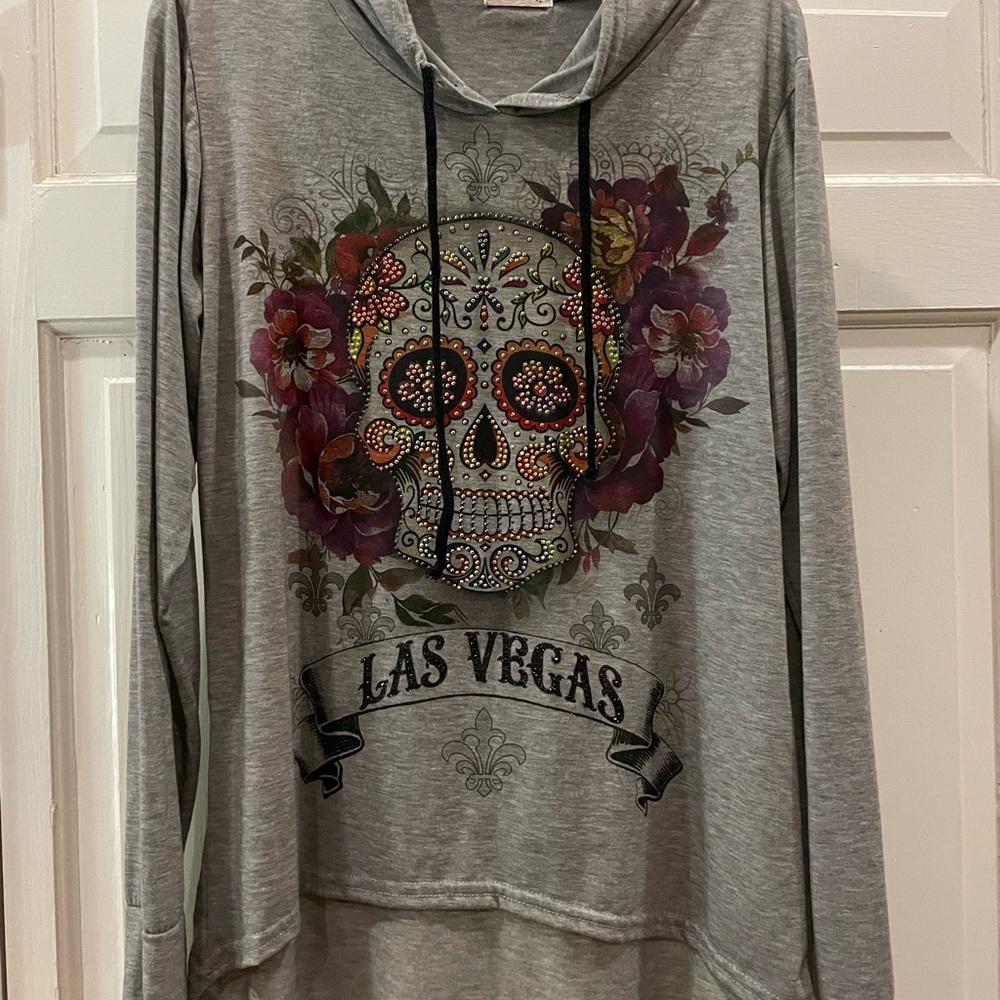 Las Vegas bedazzled long sleeve top